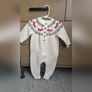 Hanna Andersson Fair Isle Sweater Romper, size 18-24 months